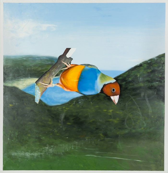 1993 Michael West, Fågel på gren, 1996